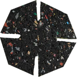 Gomme Acoustique - carton de 100 pièces pneu recyclé JOUPLAST pour dalle