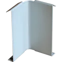 Jonction angle rentrant pour profilé clipsable Laqué Gris Aluminium