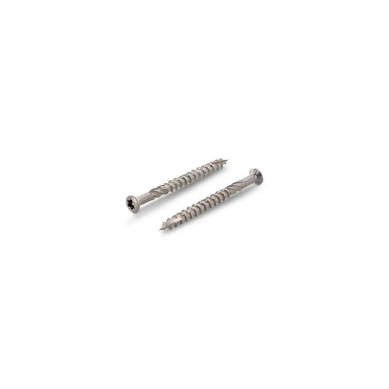 100 vis terrasse TFB – Inox A2 – 5.0x70/46 – TX25 – pointe CUT – T-Drill