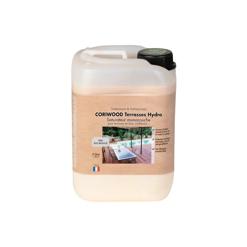 Saturateur monocouche pour terrasse bois - Incolore - Jérican 5 L