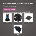 Kit terrasse sans revêtement 30M² Jouplast- sans profilé