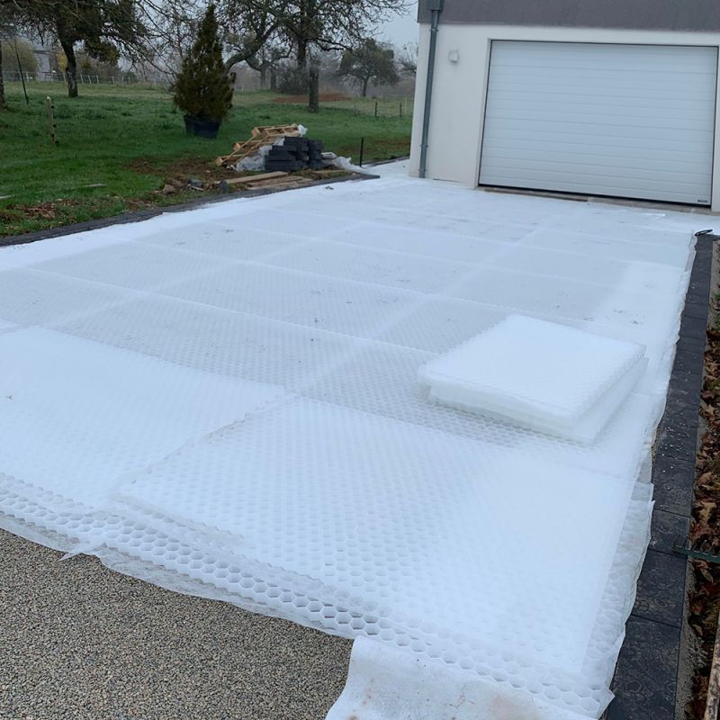 Palette de 33 Stabilisateurs de gravier (63,36 m²) - Blanc - 120 X 160 X 3 cm Blanc - EASYSTAB