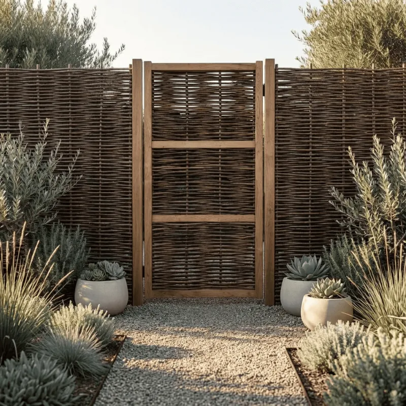 Portillon noisetier avec fermeture