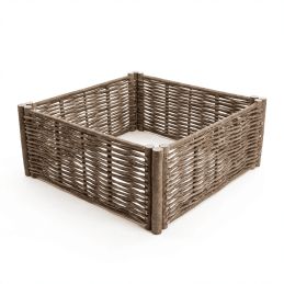 Potager carré en noisetier Tressage Horizontal