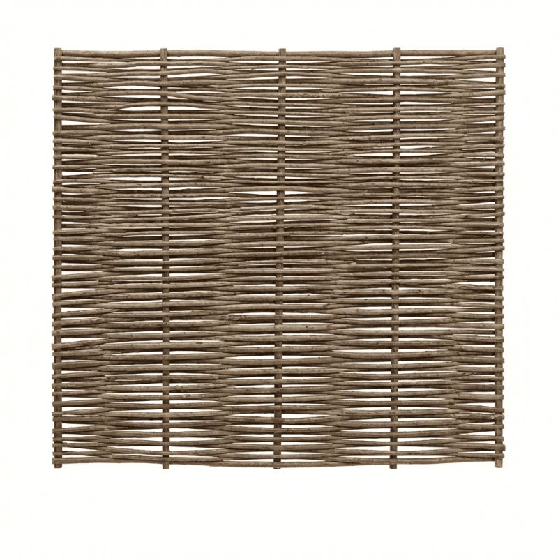 Panneau claustra en Noisetier Tressé en horizontal qualité pro. Clôture naturelle bois