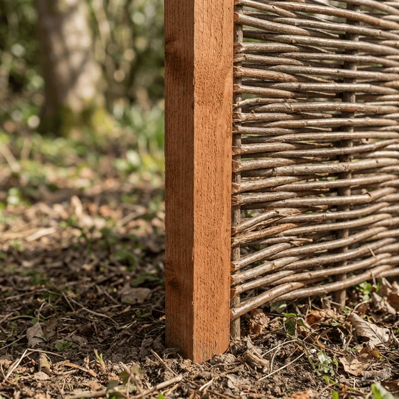 Poteau bois carré 9x9cm autoclave classe 4 pour cloture