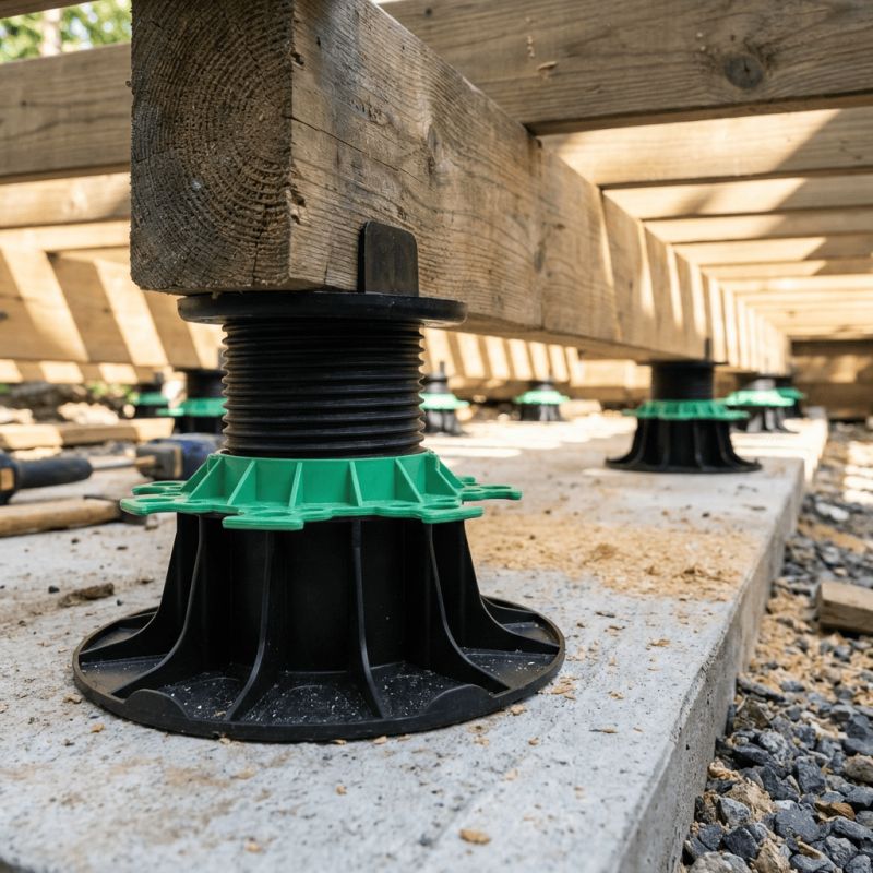 Plot terrasse pour lambourde réglable 80/140 mm JOUPLAST