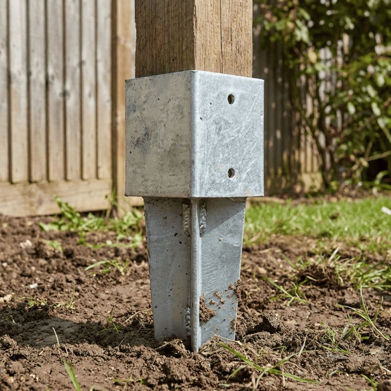 Pieu pour poteau bois - 90x90mm