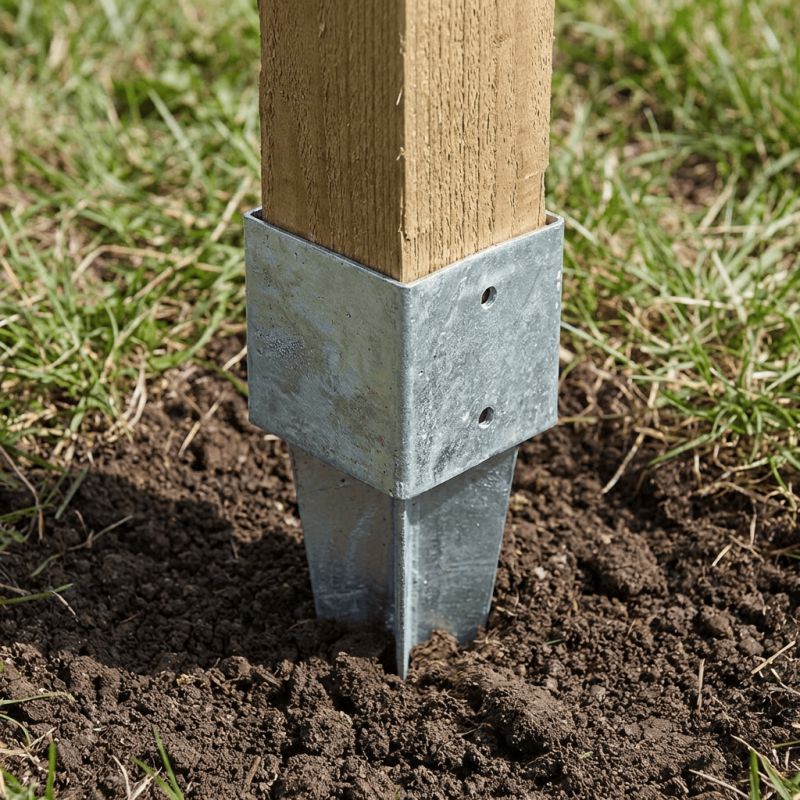 Pieu pour poteau bois - 90x90mm