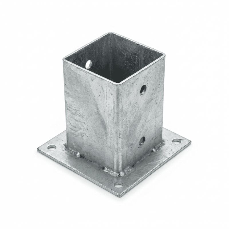 Platine pour poteau bois - 90x90mm