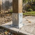 Platine pour poteau bois - 90x90mm